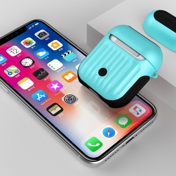 Metal Like Suitcase 2 Layers AirPods Case Cover - Picture 8 of 8